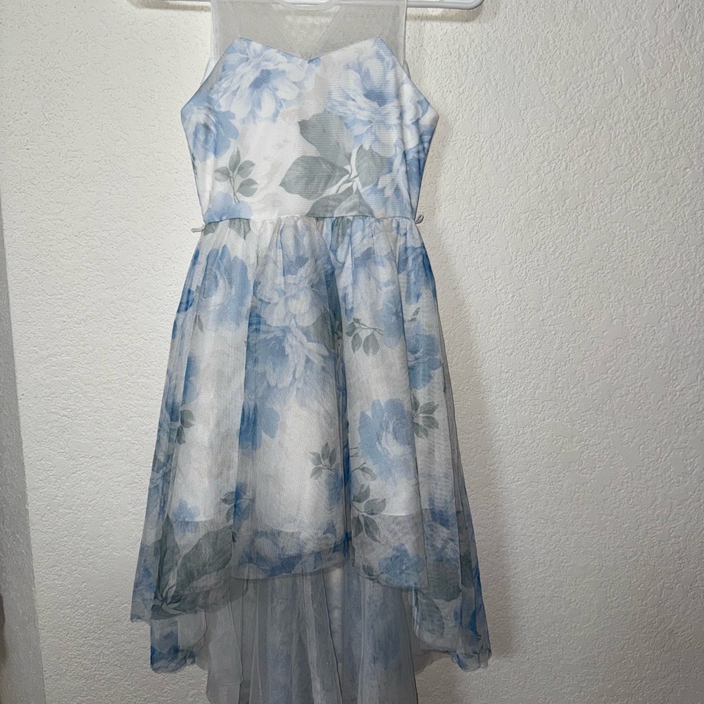 by & by Blue and White Floral Kids Dress
